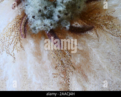 Getrocknetes gras Blumenarrangements Stockfoto