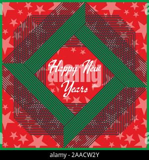 Frohes neues Jahr vector Hintergrund. Weihnachten Grußkarte. Stock Vektor