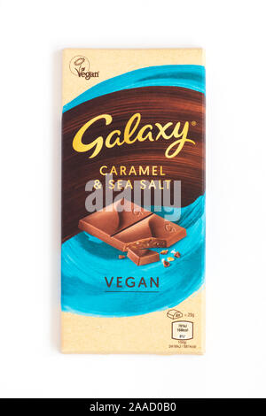 Galaxy vegane Schokolade. Caramel & Meersalz Bar Stockfoto