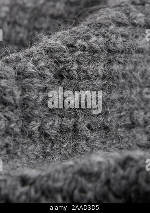 Hyper close-up Textil. Fasern und Muster des Stoffes Schuß im Studio zu schön weiche Schatten und Volumes erstellen. Weiche Hintergrund. Stockfoto