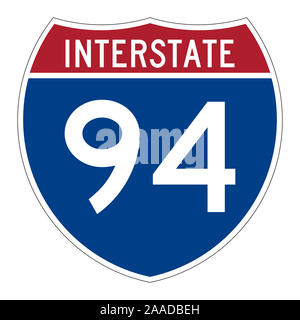 Interstate Highway 94 Schild Stockfoto