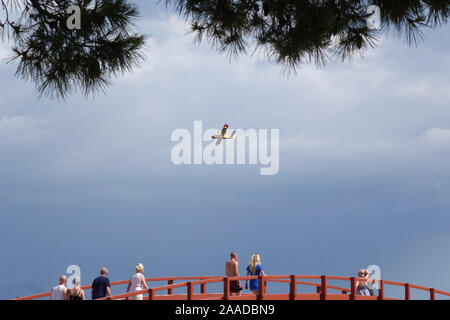 Amphibische Canadair CL-415 Brandbekämpfung Wasserflugzeug auch als Bombardier 415, Alcudia, Mallorca, Spanien Stockfoto