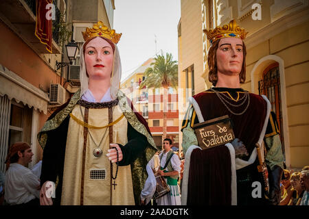 Spanien (Valencia) Algemesì Fest der Mare de Deu de la Salut: gigantes von Algemesì (Riesen) Stockfoto