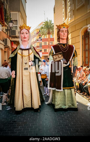 Spanien (Valencia) Algemesì Fest der Mare de Deu de la Salut: gigantes von Algemesì (Riesen) Stockfoto