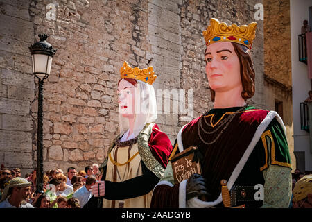 Spanien (Valencia) Algemesì Fest der Mare de Deu de la Salut: gigantes von Algemesì (Riesen) Stockfoto