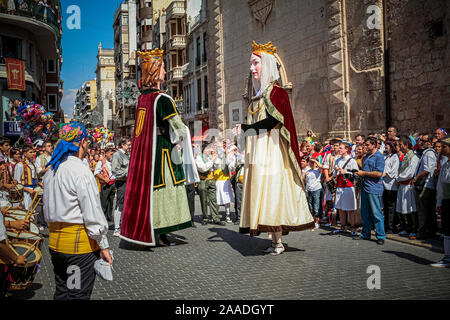 Spanien (Valencia) Algemesì Fest der Mare de Deu de la Salut: gigantes von Algemesì (Riesen) Stockfoto