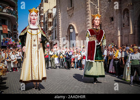 Spanien (Valencia) Algemesì Fest der Mare de Deu de la Salut: gigantes von Algemesì (Riesen) Stockfoto