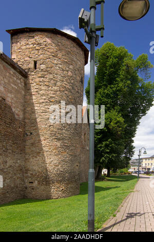 Bundesrepublik Deutschland, Hessen, Bad Orb, historische Stadtmauer (redaktionell, keine Pr) Stockfoto