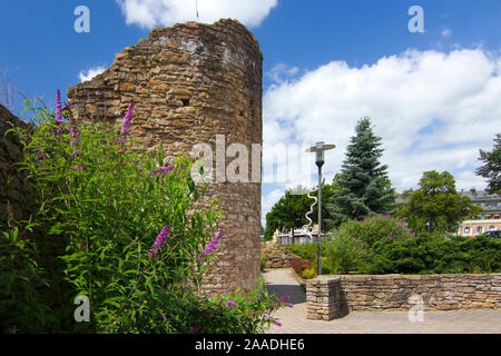 Bundesrepublik Deutschland, Hessen, Bad Orb, Wehrturm der Stadtmauer (redaktionell, keine Pr) Stockfoto