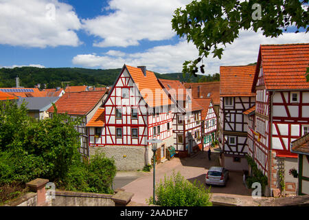 Bundesrepublik Deutschland, Hessen, Bad Orb, Kirchgasse (redaktionell, keine Pr) Stockfoto