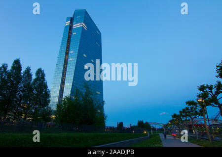 Bundesrepublik Deutschland, Hessen, Frankfurt am Main, Gebäude der Europäischen Zentralbank EZB, nur redaktionell, keine Pr Stockfoto