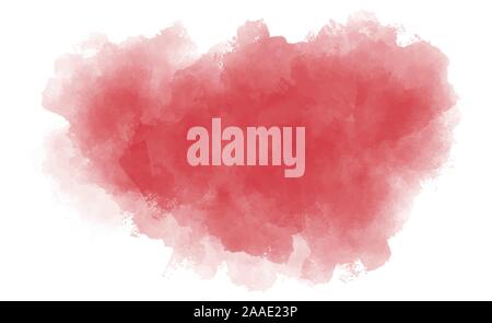 Trockene rote Splash auf weißem Papier Hintergrund. Abstrakte aquarell Fleck. Vector Illustration. Texture Farbverlauf auf weißem Hintergrund. EPS8. Stock Vektor