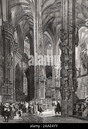 Kirche St. Lorenz, Nürnberg, Deutschland, Europa, 16. Jahrhundert Stockfoto