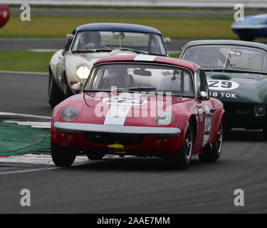 Ross Austin, Chris Fox, Lotus Elan 26R, internationale Trophäe für klassische GT Autos, Silverstone Classic, Juli 2019, Silverstone, Northamptonshire, Englan Stockfoto