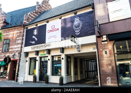 Malmö, Schweden - 28. August 2019: Fassade eines Bergströms Ur store, luxusuhr Shop, in Malmö, Schweden Stockfoto