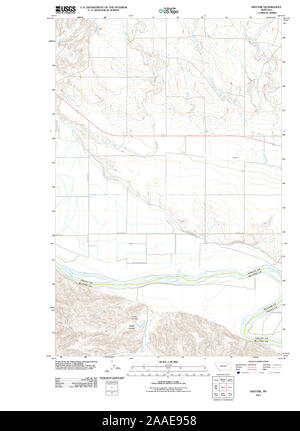 USGS TOPO Karte Montana MT Kintyre 20110706 TM Wiederherstellung Stockfoto