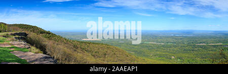 Website der Historischen Catskill Mountain House mit Blick über New York Landschaft, in der Nähe von Tannersville, New York, USA Stockfoto