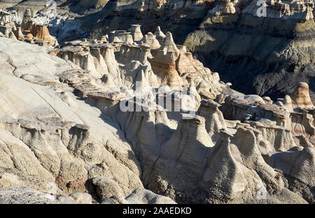 Bisti Badlands De-Na-Zin Felsformationen in New Mexico, USA Stockfoto