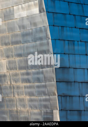 Architektonisches detail, Guggenheim Museum Bilbao, Spanien Stockfoto