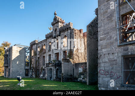 Die verlassenen Pocken Krankenhaus auf Roosevelt Island in New York City Stockfoto