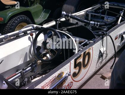 Nahaufnahme einer teilweise zerlegt Indy 500 rennen Auto, 1976. () Stockfoto