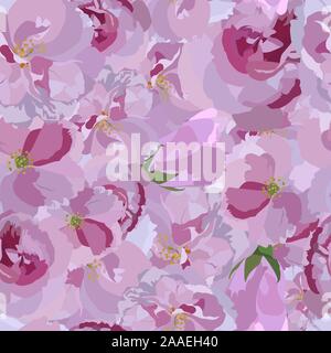 Vektor nahtlose Muster mit japanischen Sakura Blossom Stock Vektor