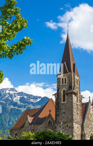 Kirche des Heiligen Geistes in Interlaken. Stockfoto