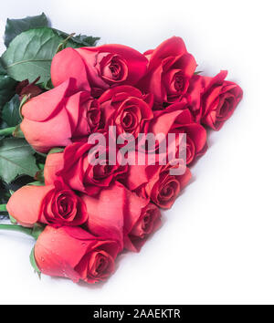 Großen Blumenstrauß der roten Rosen Stockfoto