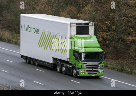 Der Supermarkt Waitrose Supermarkt Lieferwagen Stockfoto