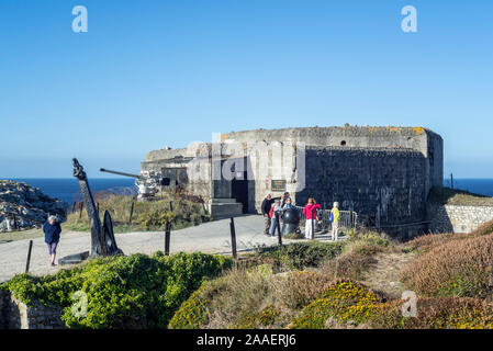 Mémorial Merchant Marine Museum/Musée du Mémorial de la Bataille de l'Atlantique an Curbonn, Camaret-sur-Mer, Pen-Hir, Finistère, Bretagne, Frankreich Stockfoto