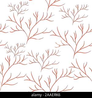 Nahtlose Algen nahtlose Muster. Moderne digitale Design. Marine, Sich wiederholendes Muster. Modern im skandinavischen Stil. Moderne Farben und Design. Stock Vektor