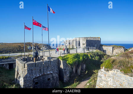 Mémorial Merchant Marine Museum/Musée du Mémorial de la Bataille de l'Atlantique an Curbonn, Camaret-sur-Mer, Pen-Hir, Finistère, Bretagne, Frankreich Stockfoto