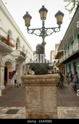 Statue von Don Bartolome Colon in Santo Domingo Dominikanische Republik Stockfoto