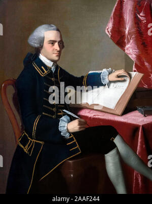 John Hancock (1737-1793), eine wichtige Figur in der Gründung der Vereinigten Staaten. Portrait von John Singleton Copley (1738-1815), Öl auf Leinwand, 1765 Stockfoto