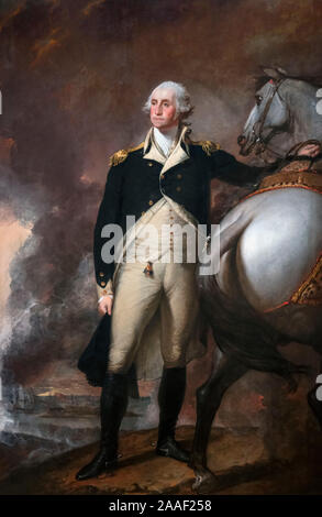 General George Washington in Dorchester Höhen von Gilbert Stuart, Öl auf Leinwand, 1806 Stockfoto