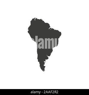 Südamerika auf weißem Hintergrund, Vector Illustration. Stock Vektor