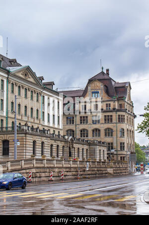 Straßen von Zürich. Zürich Architektur. Straße Foto Stockfoto