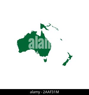 Australien Karte vector, auf weißem Hintergrund, Vector Illustration. Stock Vektor