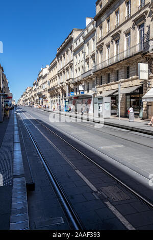 Straße Architektur Bordeaux Cours de l'Intendance gironde Frankreich Stockfoto