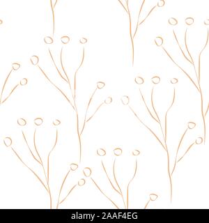 Nahtlose Hand gezeichnet floralen Muster. Schönes filigranes Design. Wiederholen Sweet Design. Stock Vektor
