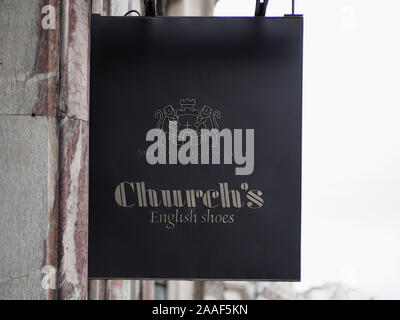 LONDON, GROSSBRITANNIEN - ca. September 2019: die Kirche Zeichen Stockfoto