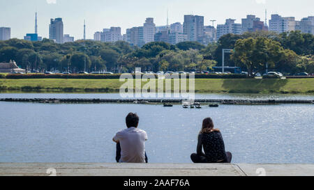 Szenen aus dem Ibirapuera Park in der Stadt São Paulo, Brasilien Stockfoto