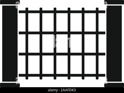 Stein Turm zaun Symbol. Einfache Abbildung der steinernen Turm zaun Vektor Symbol für Web Design auf weißem Hintergrund Stock Vektor