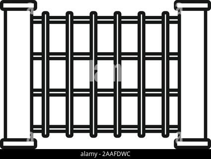 Stein Turm zaun Symbol. Umrisse steinernen Turm zaun Vektor Symbol für Web Design auf weißem Hintergrund Stock Vektor