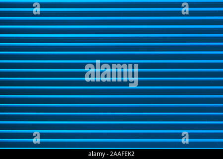 Geschlossen blau Rollladen Textur für Hintergrund oder wallpaper Stockfoto