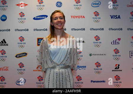 London, Großbritannien. Nov, 2019 21. Kat Copeland während der 2019 Mannschaft GB Kugel an Old Billingsgate am Donnerstag, 21. November 2019 in London, Großbritannien. Credit: Taka G Wu/Alamy leben Nachrichten Stockfoto