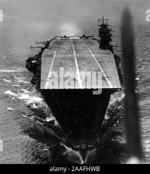 Japanische FLUGZEUGTRÄGER AKAGI im April 1942 Stockfoto