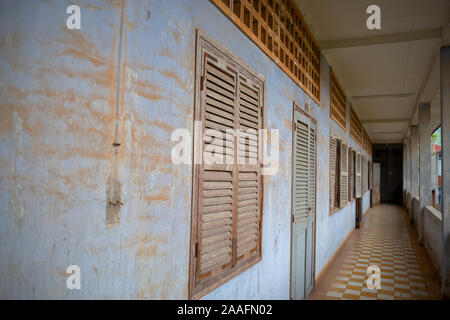 Phnom Penh, Kambodscha - 29. Mai 2019: Tuol Sleng Genozidmuseum S-21 in Phnom Penh, Kambodscha. Stockfoto