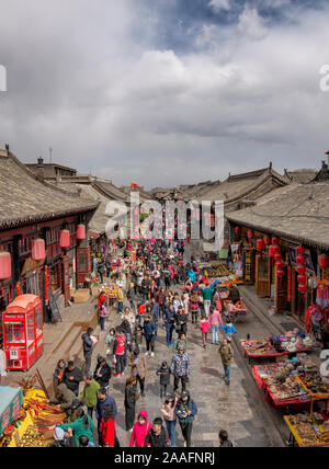 Eine Straßenszene in Pingyao, China Stockfoto