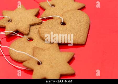 Schwedische Weihnachten Lebkuchen cookies pepparkakor Stockfoto